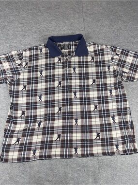 Vintage Munsingwear Plaid Golfer Print Polo Men’s XL
